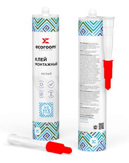 Клей Ecoroom монтажный, белый AS-113, 310 мл